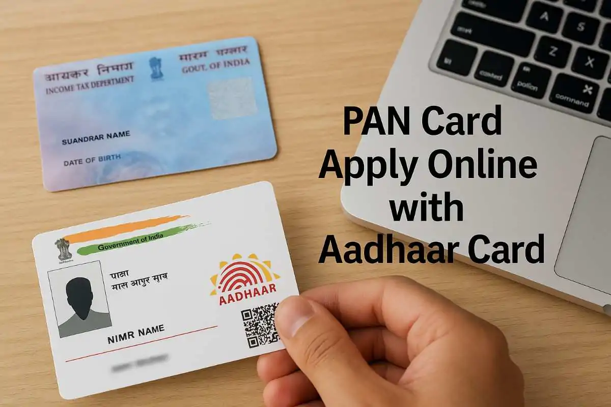 PAN card apply online with Aadhaar card